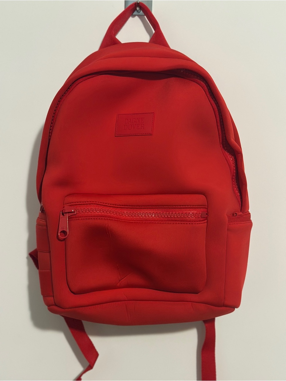 Dagne Dover Red Neoprene Backpack Travel School Laptop Bag Medium